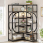 7-Shelf Modern L-Shaped Decorative Corner Bookshelf/Bookcase