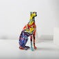COLORFUL ABSTRACT PAINTED GREYHOUND DOBERMAN DESKTOP DECORATION