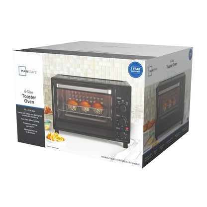 34QT, 1500W - 6-SLICE FAMILY SIZE TOASTER OVEN W/ADJUSTABLE TEMPERATURE
