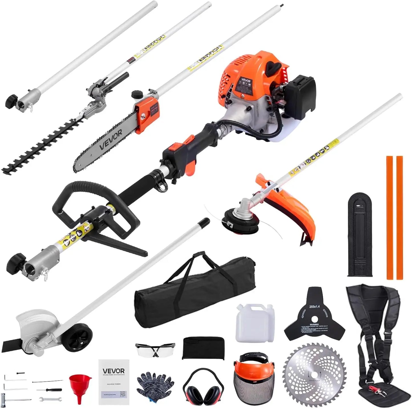 2-Cycle, 7-in-One - Gas Power Hedge/Weed Eater/Extension Pole Trimmer