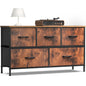 5-FABRIC DRAWERS DISPLAY WARDROBE W/STEEL FRAME STORAGE DRESSER