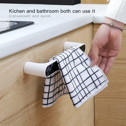 SELF-ADHESIVE WALL MOUNTED TOWEL HANGER ORGANIZER