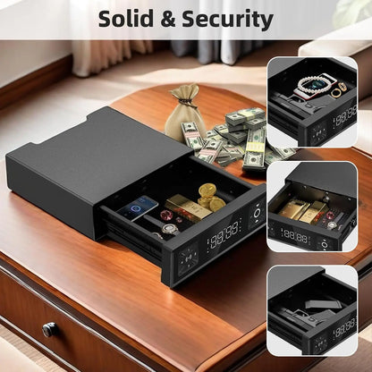 BIOMETRIC QUICK ENTRY GUN SAFE BOXES CLOCK