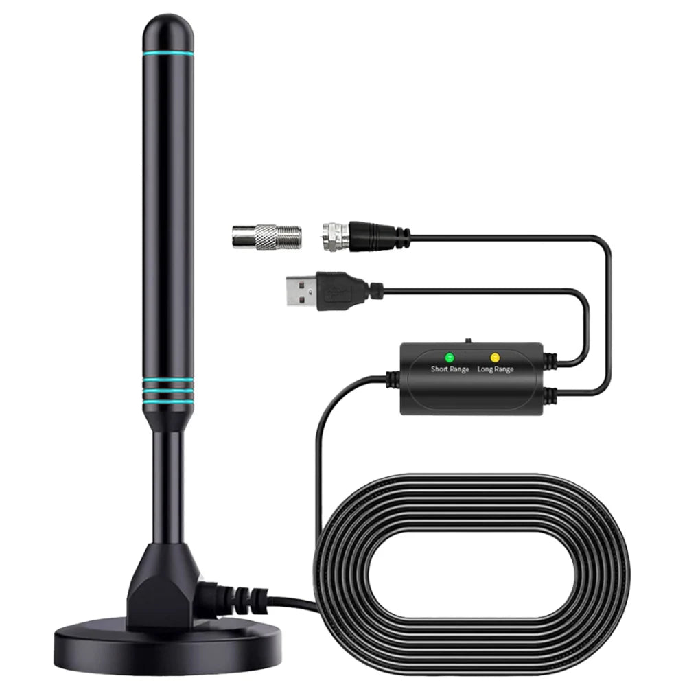 4K/1080P - 480-Mile Range HD Digital Outdoor TV Antenna W/Signal Amplifier