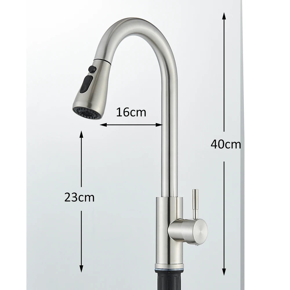SINGLE-HANDLE BRUSHED NICKEL KITCHEN SINK FAUCET