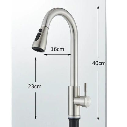 SINGLE-HANDLE BRUSHED NICKEL KITCHEN SINK FAUCET
