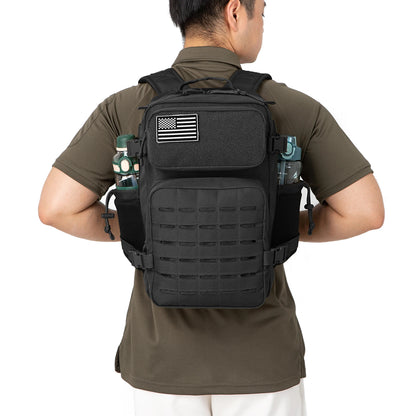 25L - TACTICAL OUTDOOR HIKING BACKPACK W/DUAL BOTTLE HOLDER