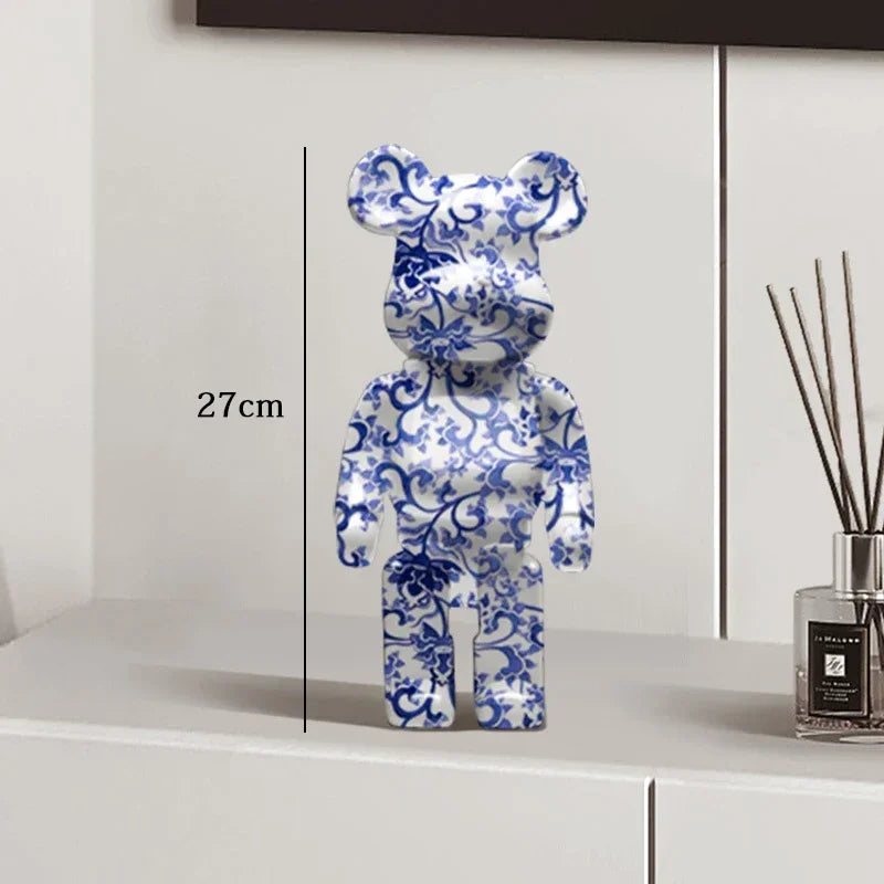 27cm - Graffiti Bear Resin Statue/Ornaments, Bear Decor