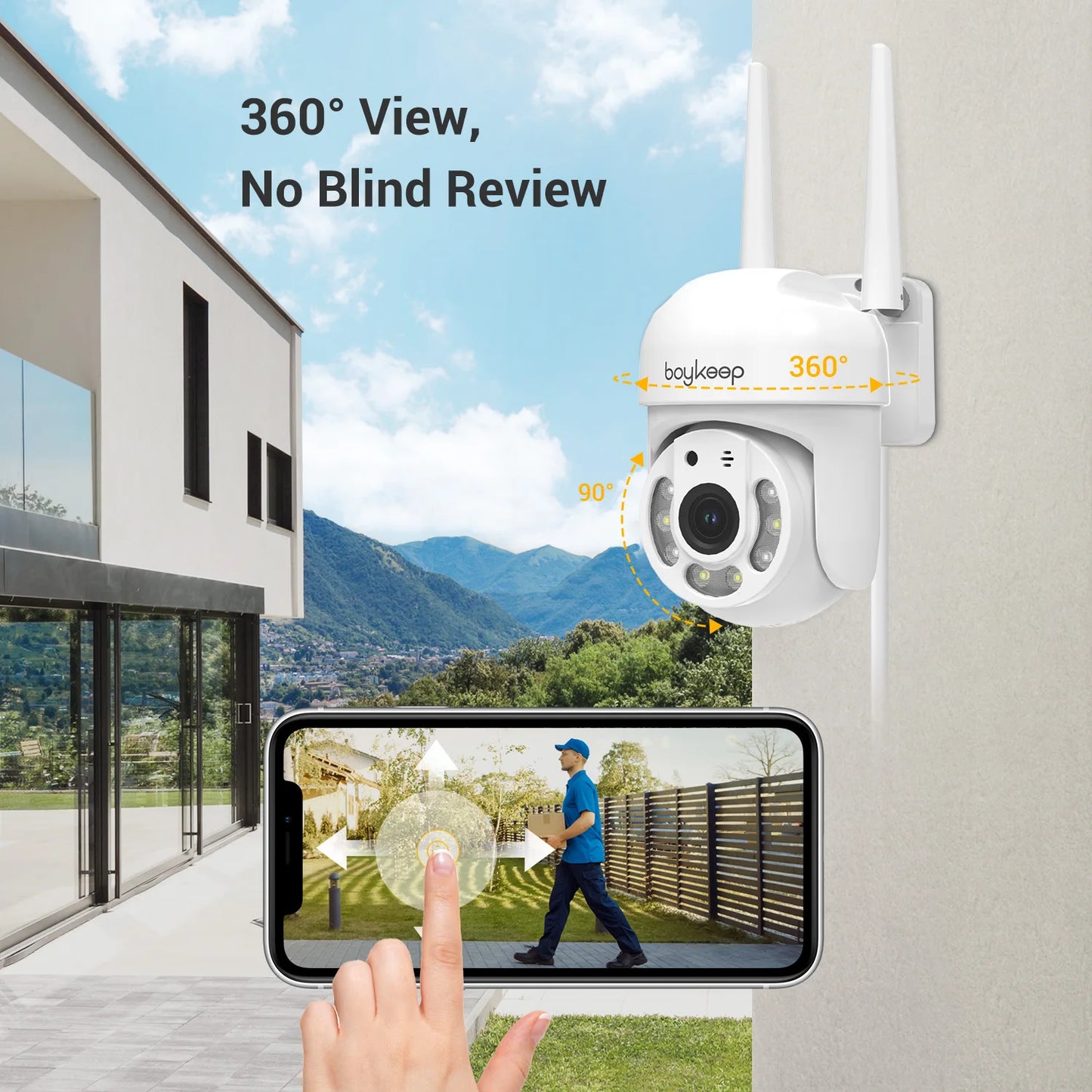 3MP, 2.4GHz, WiFi OUTDOOR SURVEILLANCE SYSTEM IP SMART MONITOR