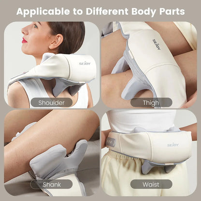 RECHARGEABLE ELECTRIC NECK/SHOULDER MASSAGER, HEAT AIR COMPRESSION