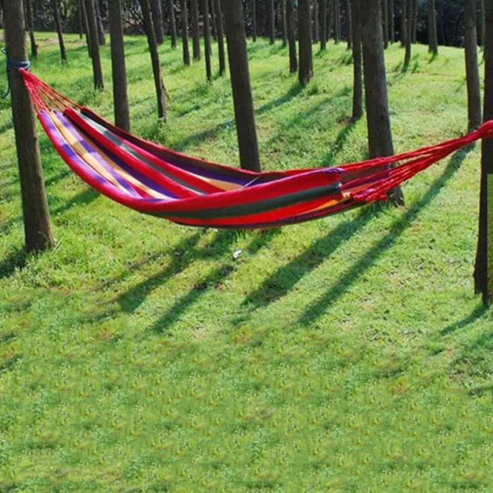 1-2 Person Fabric Hammock with Straps 264lbs Capacity