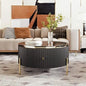 16.7in x 31.5in - MODERN ROUND ACCENT COFFEE TABLE W/2-LARGE DRAWERS