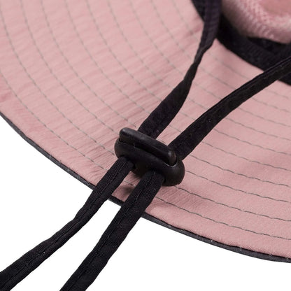 UV PROTECTION PONYTAIL SUN BUCKET HAT