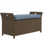 17.75in x 41.25in x 20.25in - 29 -GALLON LARGE WICKER/RATTAN PATIO STORAGE BENCH