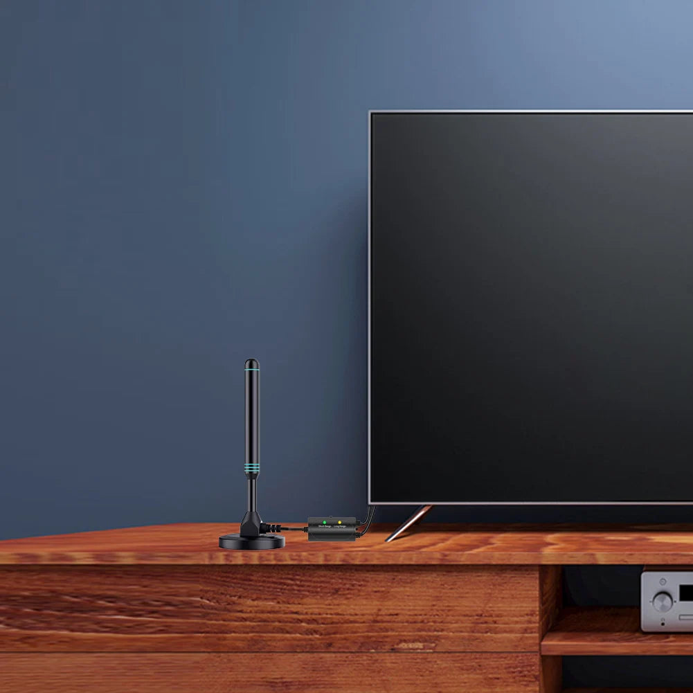 4K/1080P, 480+ MILES - PORTABLE HD ANTENNA W/SIGNAL AMPLIFIER