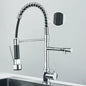 PULL-DOWN CRANE STYLE SPRING KITCHEN SINK FAUCET