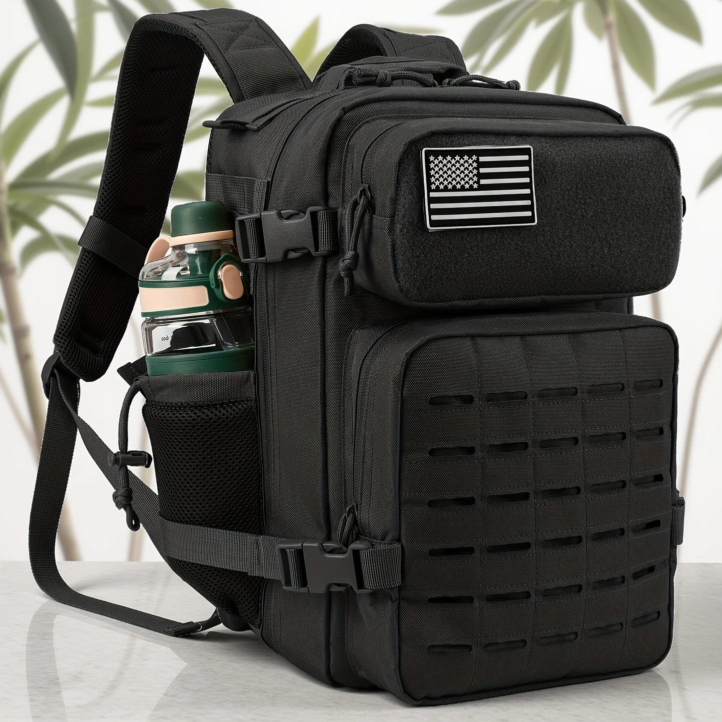 25L - TACTICAL OUTDOOR HIKING BACKPACK W/DUAL BOTTLE HOLDER