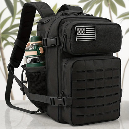 25L - TACTICAL OUTDOOR HIKING BACKPACK W/DUAL BOTTLE HOLDER
