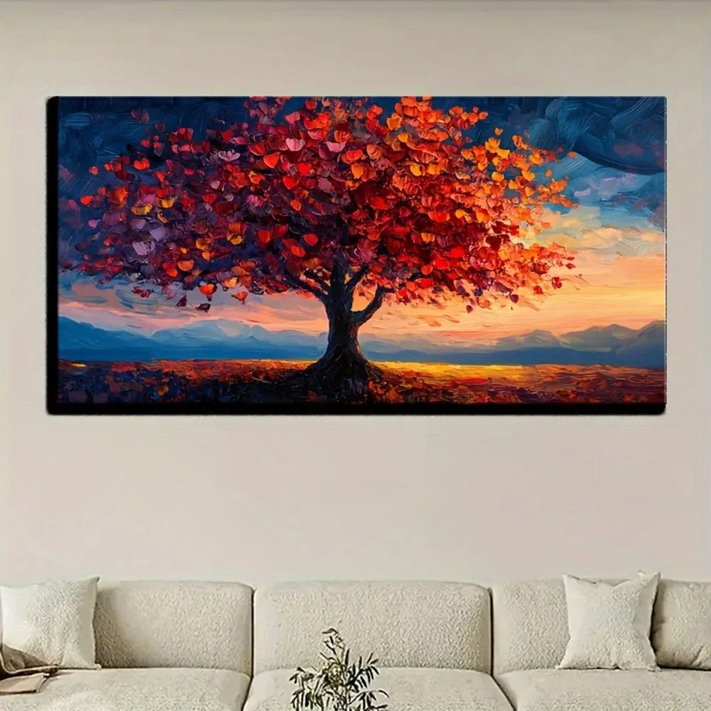 1.5in THICK WOODEN FRAMED LARGE TREE OF LIFE