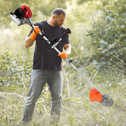 52cc, 2-Stroke - 4-in-1  Straight Shaft Weed Wacker/Weed Eater Trimmer