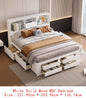8-DRAWERS - KING SIZE PLATFORM BED W/STORAGE HEADBOARD