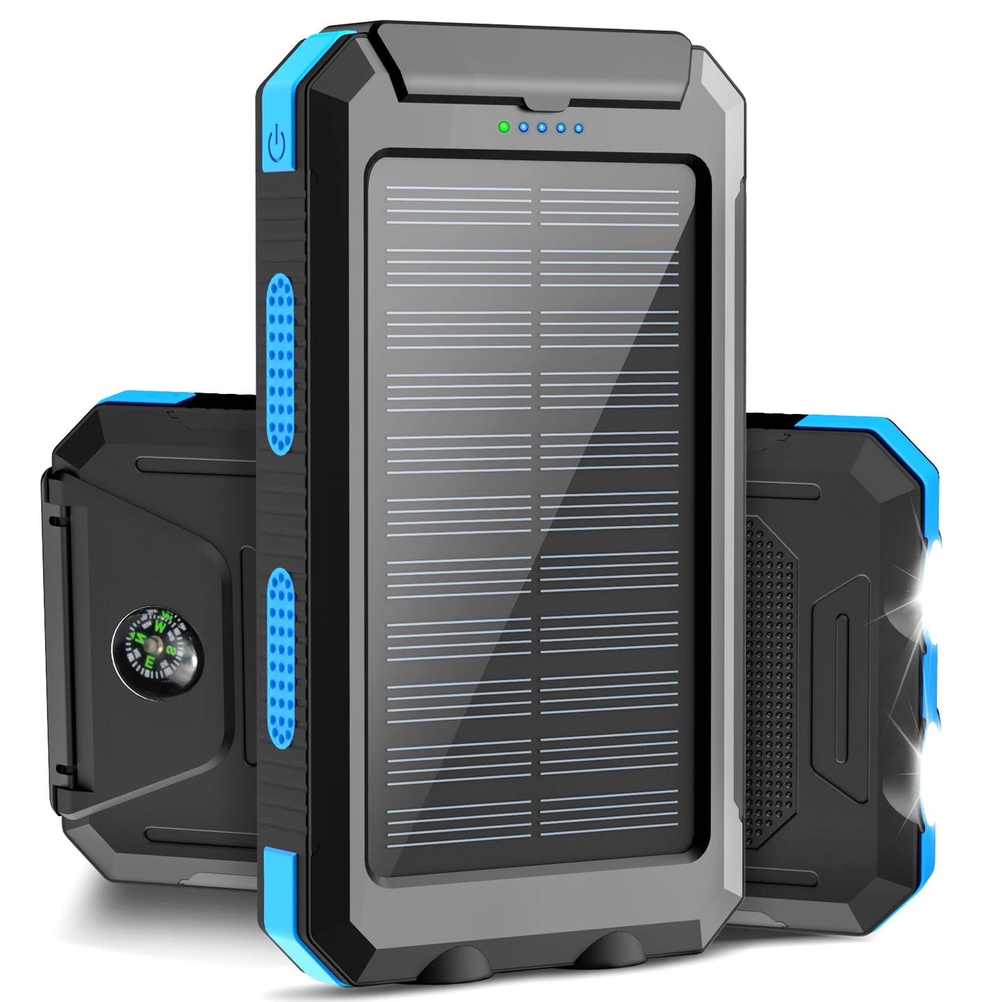 38800mAh LIGHTWEIGHT MOBILE SOLAR POWER BANK W/BUILT-IN CABLE
