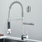 PULL-DOWN CRANE STYLE SPRING KITCHEN SINK FAUCET