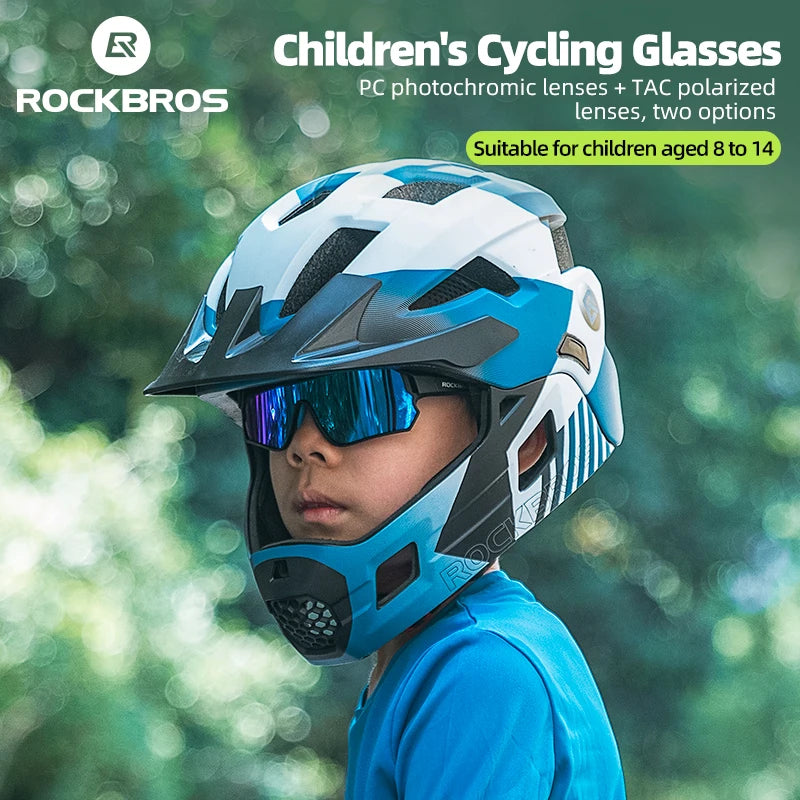 CHILDREN'S POLARIZED PHOTOCHROMIC LENSE CYCLING GLASSES