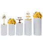 5Pcs - CYLINDER PEDESTAL STAND COVERS ENGAGEMENT/WEDDING PROPS