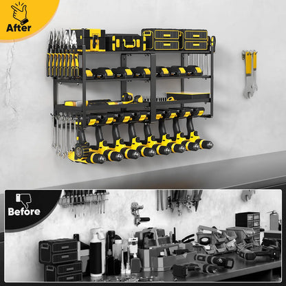 4-LAYER - HEAVY-DUTY WALL MOUNTED POWER TOOL ORGANIZER
