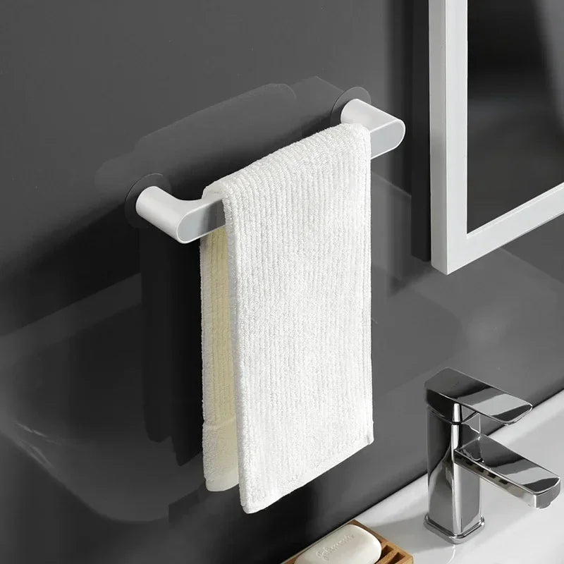 SELF-ADHESIVE WALL MOUNTED TOWEL HANGER ORGANIZER