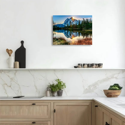 1.5in - FABRIC WALL ART W/THICK PINE WOOD FRAME