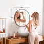 30in - LARGE ROUND TEMPERED GLASS FRAMED VANITY MIRROR