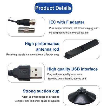 50-MILES - 4K HD DIGITAL TV ANTENNA WITH AMPLIFIER BOOSTER