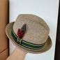 Vintage British Trilby Straw Hat Summer Fedora