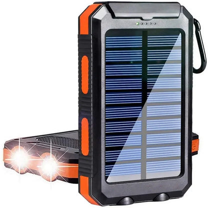 38800mAh LIGHTWEIGHT MOBILE SOLAR POWER BANK W/BUILT-IN CABLE