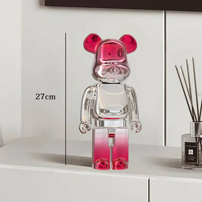 27cm - PAINTED GRAFFITI BEAR RESIN DESKTOP STATUE/ORNAMENTS
