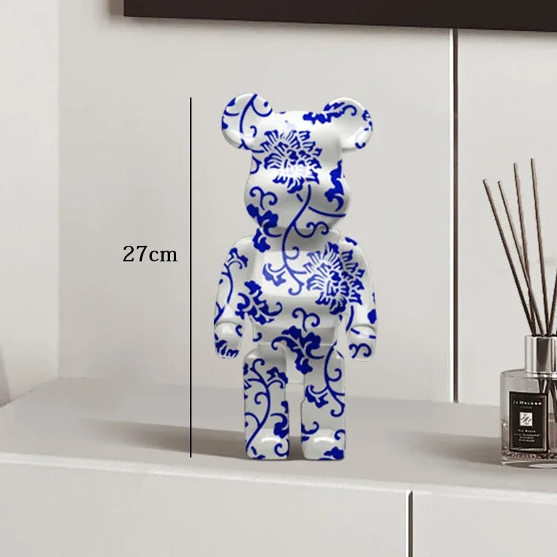 27cm - Graffiti Bear Resin Statue/Ornaments, Bear Decor