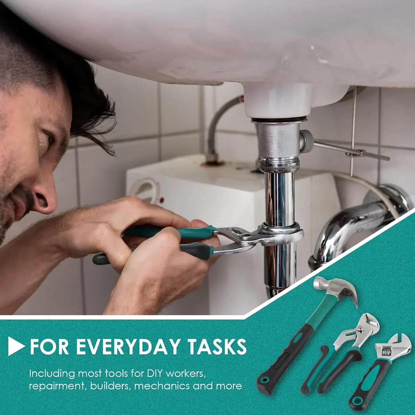 198-Piece - Hand Tool Set, Ratchet, Socket, Tool Set