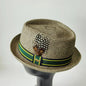 Vintage British Trilby Straw Hat Summer Fedora