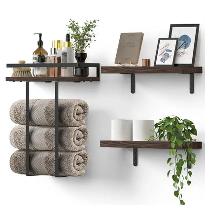 Wall Mounted Storage Racks, Bathroom Floating Shelves