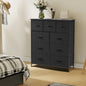 TALL CHEST DRESSER W/9 FABRIC STORAGE DRAWER, WARDROBE