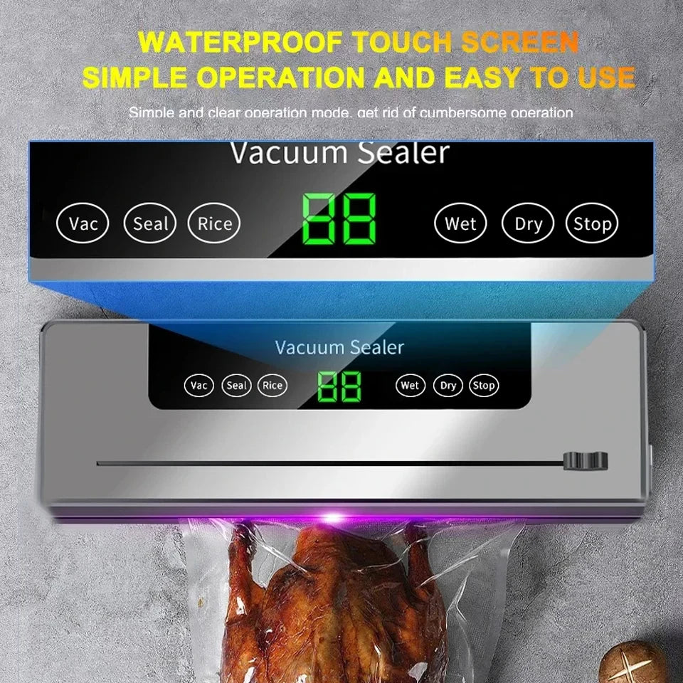 Electric Vacuum Sealer Built-in Cutter, Dry/Wet