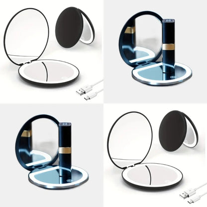 2X/5X MAGNIFICATION - FOLDING PORTABLE LED ADJUSTABLE MAKEUP MIRROR