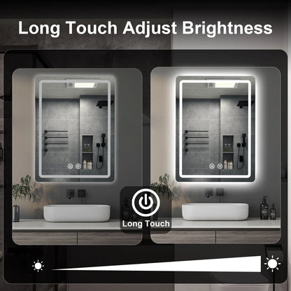 20in x 28in - LED FOGLESS BATHROOM VANITY MIRROR WALL MOUNTED