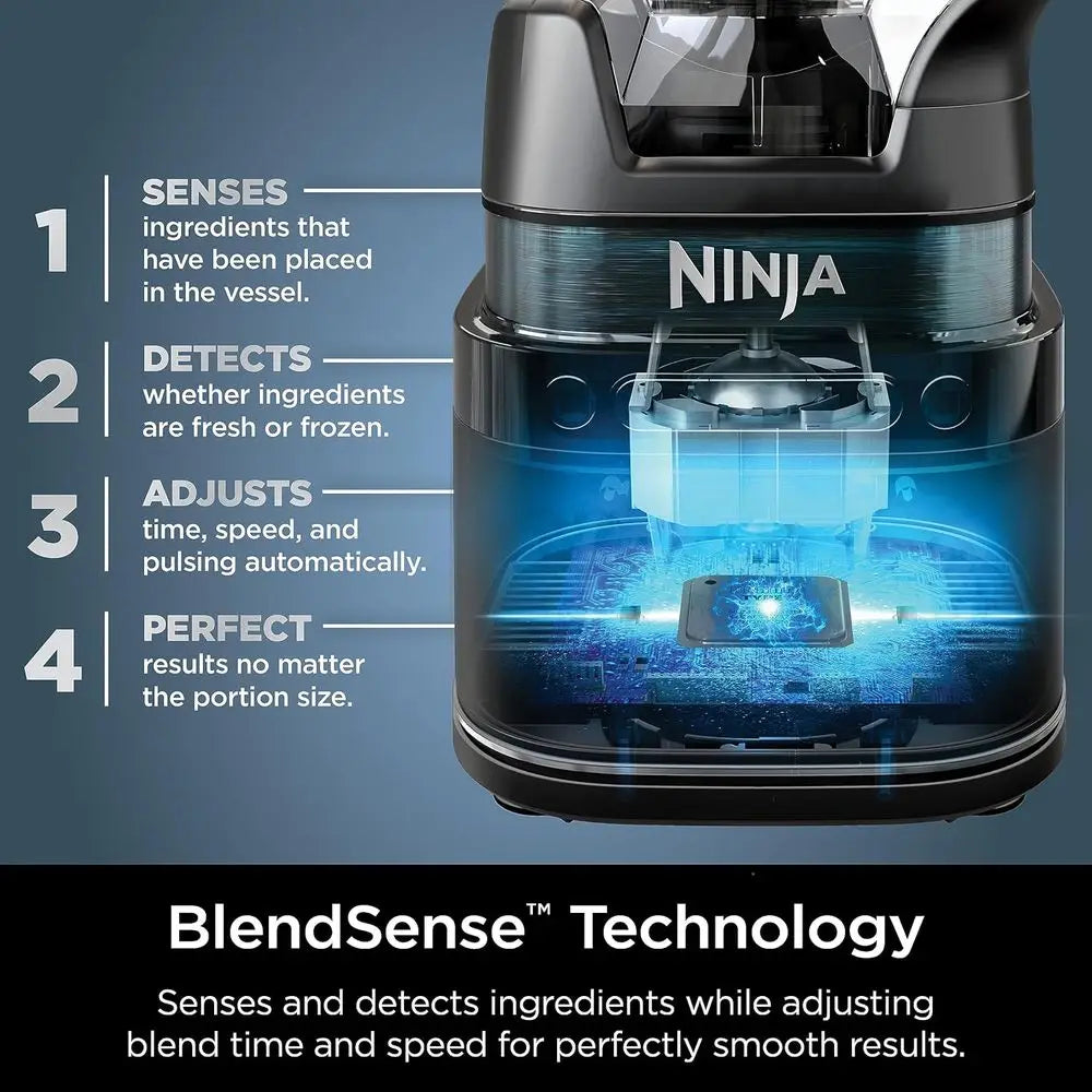 1800-Watt, 72 oz, 2 x 24-oz cups -Powerful Compact Design Blender W/Smart Technology