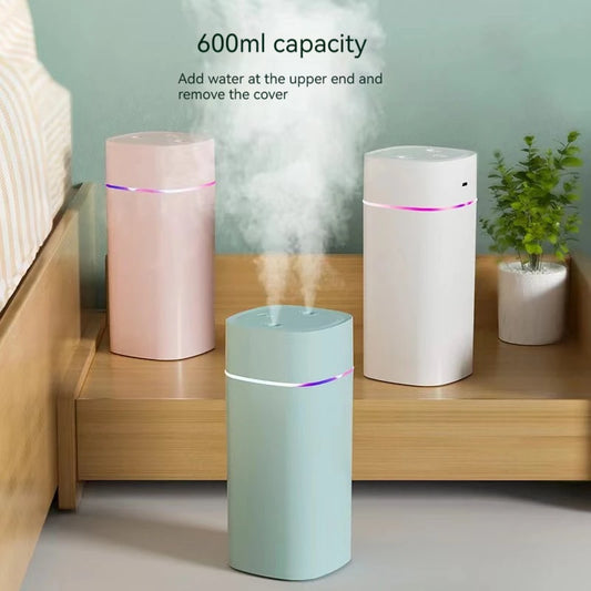 600ML - DOUBLE SPRAY AROMATHERAPY PORT USB AIR HUMIDIFIER
