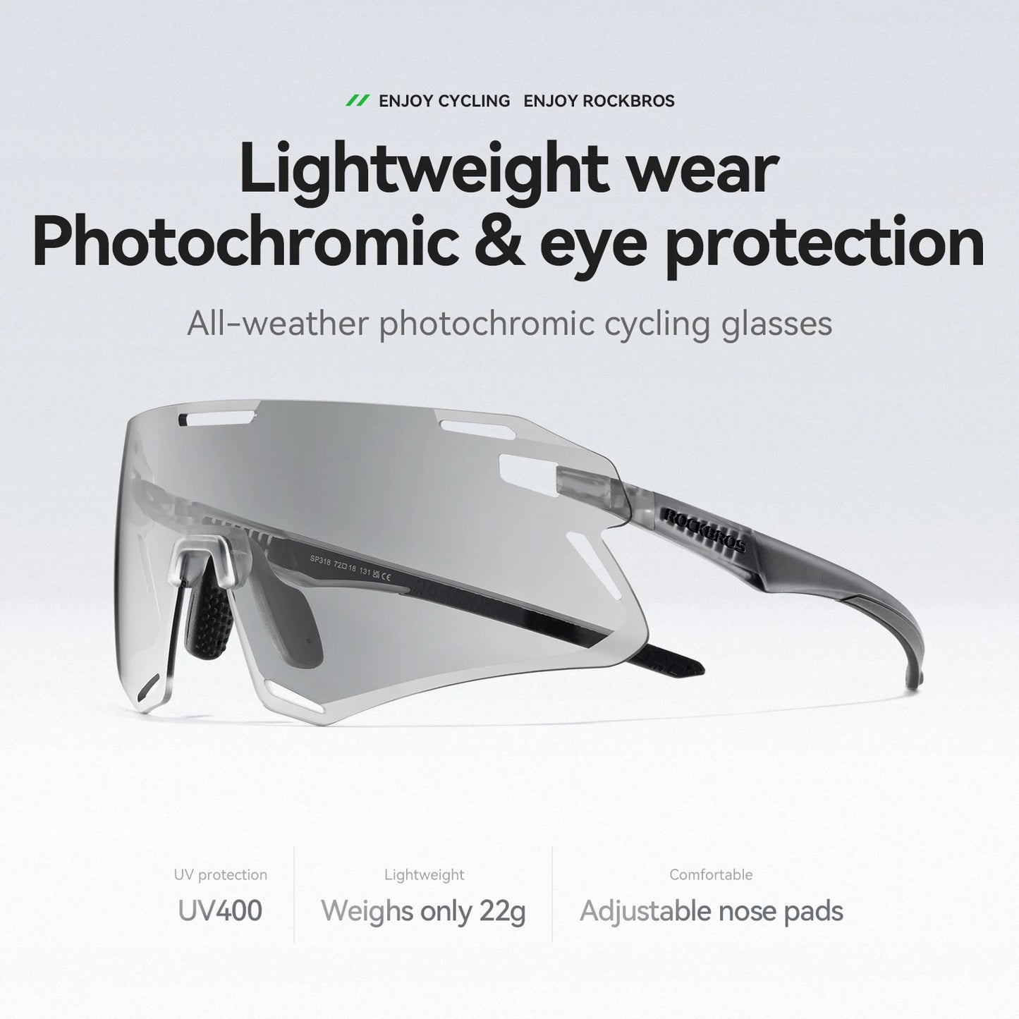 MEN'S PHOTOCHROMIC MTB ROAD CYCLING EYEWEAR SUNGLASSES