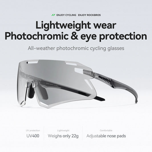 MEN'S PHOTOCHROMIC MTB ROAD CYCLING EYEWEAR SUNGLASSES