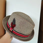 Vintage British Trilby Straw Hat Summer Fedora